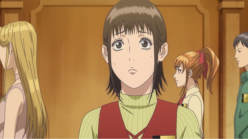 壁にTVアニメ『LIAR GAME』番宣ポスターが貼られている